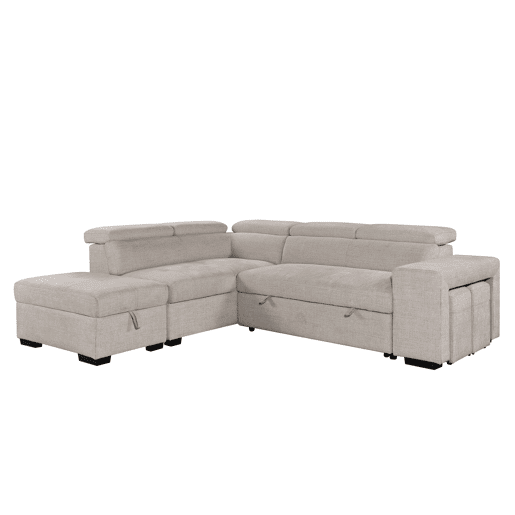 Rincorera izquierda con cama BRUNO color beige