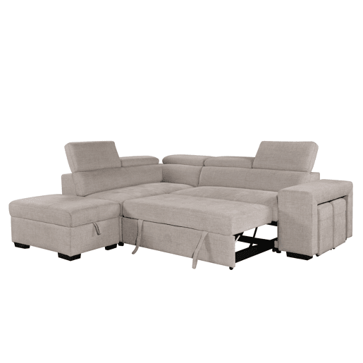 Rincorera izquierda con cama BRUNO color beige