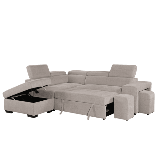 Rincorera izquierda con cama BRUNO color beige