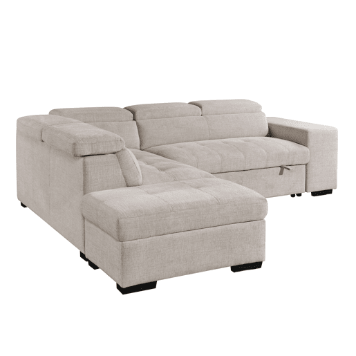 Rincorera izquierda con cama BRUNO color beige