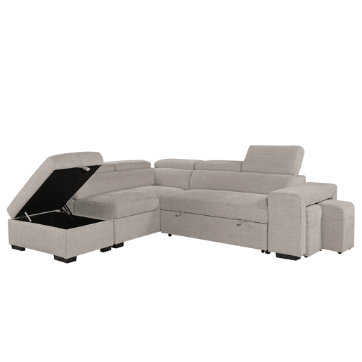 Rincorera izquierda con cama BRUNO color beige