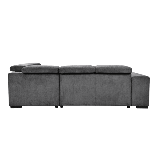 Sofá de canto direito com cama BRUNO cor cinza