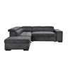 Rincorera izquierda con cama BRUNO color gris