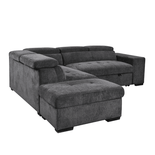 Rincorera izquierda con cama BRUNO color gris