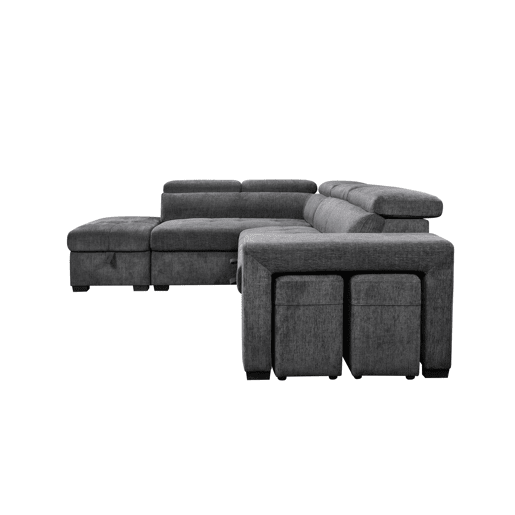 Rincorera izquierda con cama BRUNO color gris