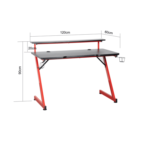 Mesa gaming ZENLIFT cor preto e vermelho Mesa gaming ZENLIFT cor preto e vermelho