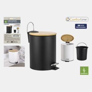 Balde do lixo BAÑO 5 litros metal e bambu