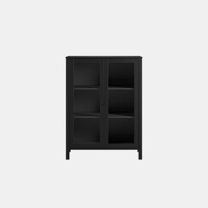 Vitrine alta 2 portas SIRIO preto