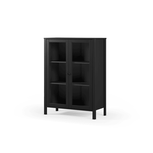 Vitrine alta 2 portas SIRIO preto Vitrine alta 2 portas SIRIO preto