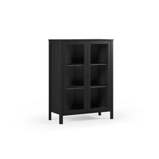 Vitrine alta 2 portas SIRIO preto Vitrine alta 2 portas SIRIO preto