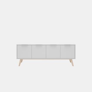 Móvel de TV VOLGA 140cm 4 portas branco