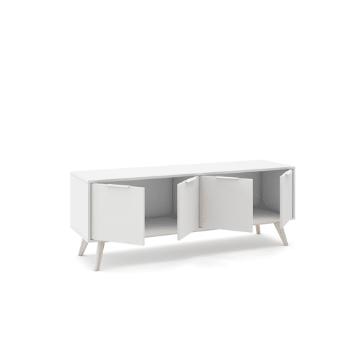 Móvel de TV VOLGA 140cm 4 portas branco