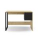 Escritorio IVALO con puerta y pata metálica Escritorio IVALO con puerta y pata metálica Negro/ Madera