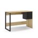Escritorio IVALO con puerta y pata metálica Escritorio IVALO con puerta y pata metálica Negro/ Madera