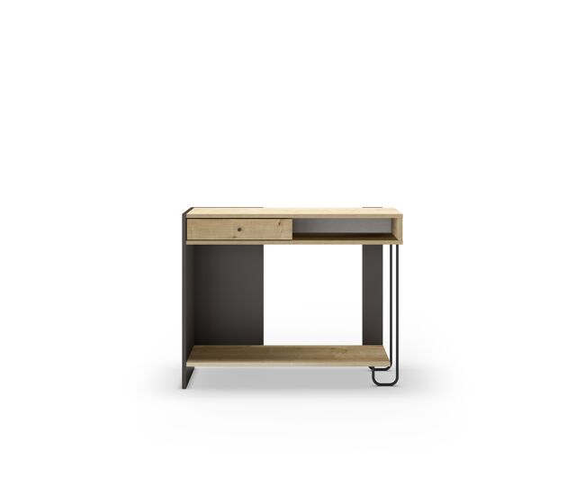 Consola GILA de 100 cm con cajón y pata metálica