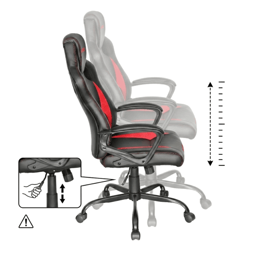 Cadeira gaming ECLIPSE cor preto e vermelho Cadeira gaming ECLIPSE cor preto e vermelho