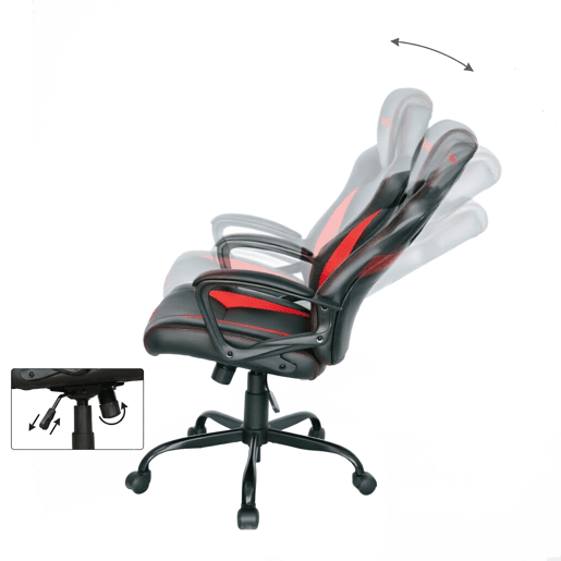 Cadeira gaming ECLIPSE cor preto e vermelho Cadeira gaming ECLIPSE cor preto e vermelho