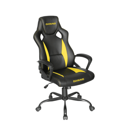 Cadeira gaming ECLIPSE cor preto e amarelo