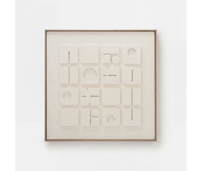 Pintura original shapes relieve 3d 80cm marca conforama