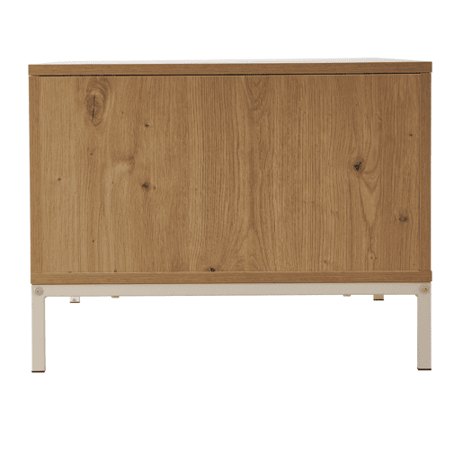 Mesa de centro elevável BOXI cor carvalho e bege