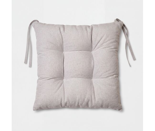 Cojín silla liso algodón 40x40cm color plata
