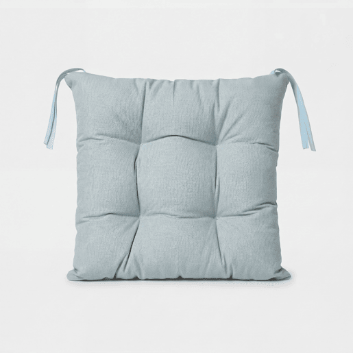 Almofada de algodão para cadeira LISO 40x40cm cor azul