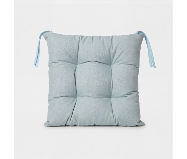 Cojín silla liso algodón 40x40cm color azul