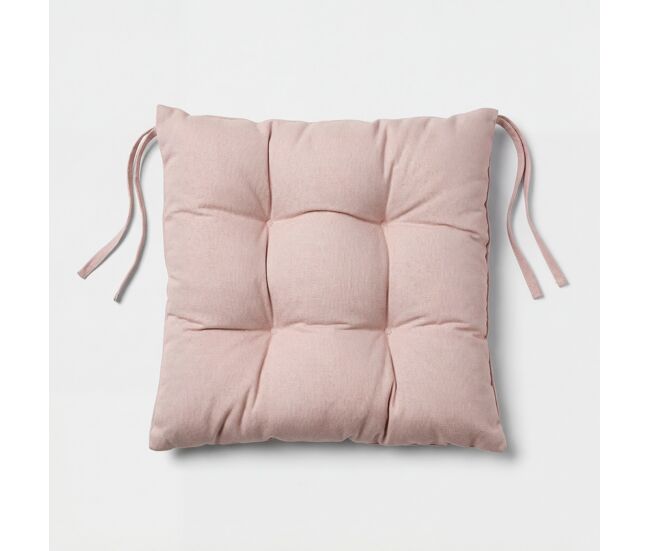Cojín silla liso algodón 40x40cm color rosa