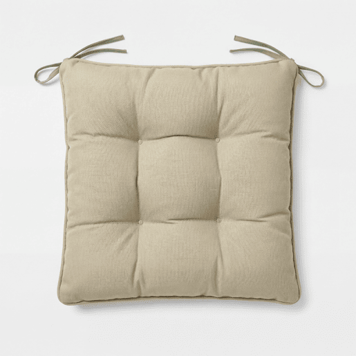 Almofada de algodão para cadeira LISO 40x40cm cor verde caqui