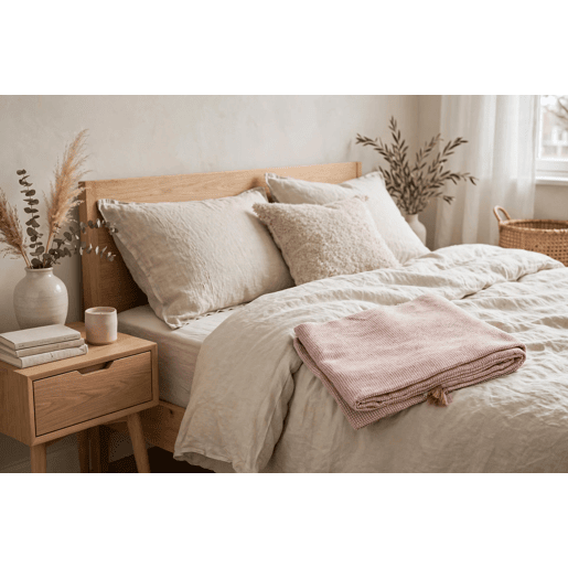 Multiusos de algodão JACQUARD 180x260cm cor rosa