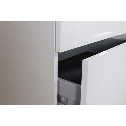Roupeiro ESPRESSO 122x200cm portas batentes e 2 gavetas branco