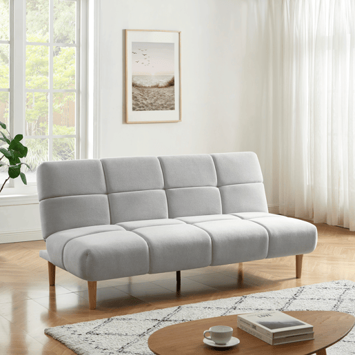 Sofá cama 3 lugares CALIA cor cinza