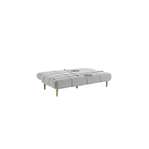 Sofá cama 3 lugares CALIA cor cinza