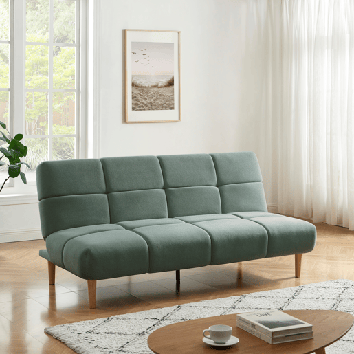 Sofá cama 3 lugares CALIA cor verde água