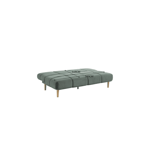 Sofá cama 3 lugares CALIA cor verde água