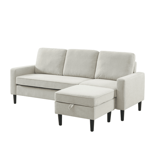 Chaise longue reversível SHEYLA cor bege