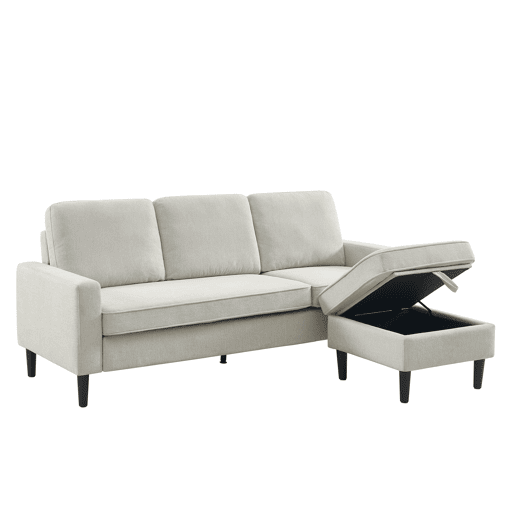 Chaise longue reversível SHEYLA cor bege