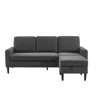 Chaise longue reversível SHEYLA cor cinza escuro