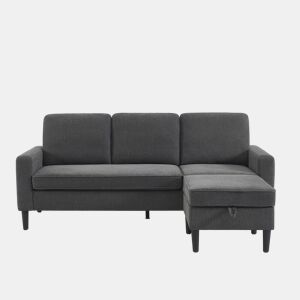 Chaise longue reversível SHEYLA cor cinza escuro