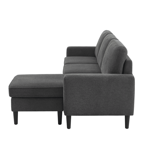 Chaise longue reversível SHEYLA cor cinza escuro Chaise longue reversível SHEYLA cor cinza escuro