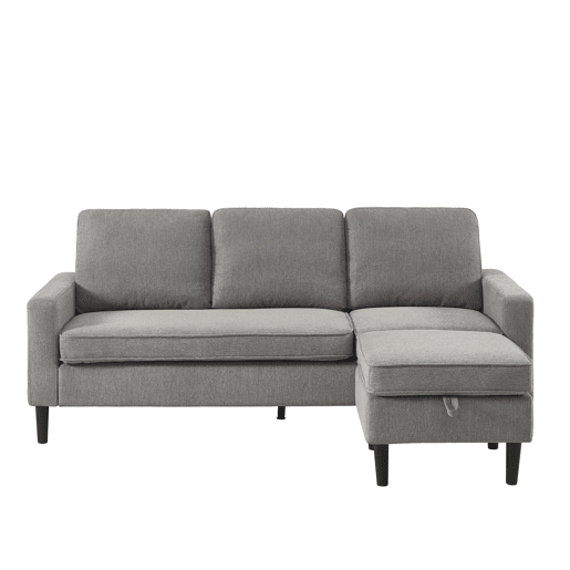 Chaise longue reversível SHEYLA cor cinza claro