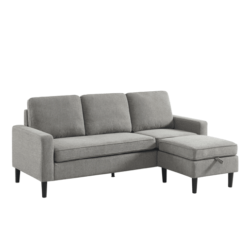 Chaise longue reversível SHEYLA cor cinza claro