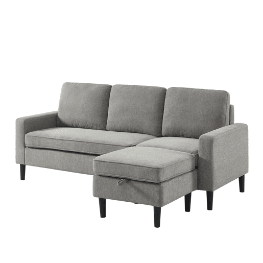 Chaise longue reversível SHEYLA cor cinza claro