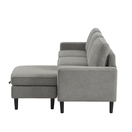 Chaise longue reversível SHEYLA cor cinza claro