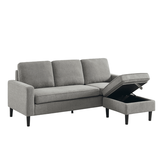 Chaise longue reversível SHEYLA cor cinza claro