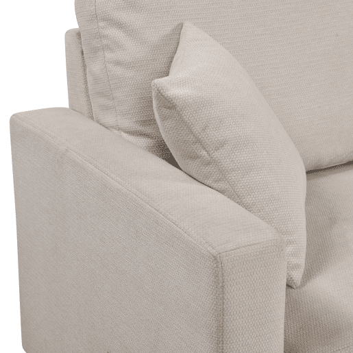 Chaise longue reversível com cama LUCY cor bege