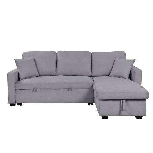 Chaise longue reversível com cama LUCY cor cinza escuro