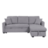 Chaise longue reversível com cama LUCY cor cinza escuro