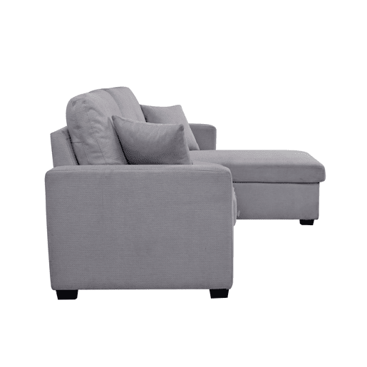Chaise longue reversível com cama LUCY cor cinza escuro