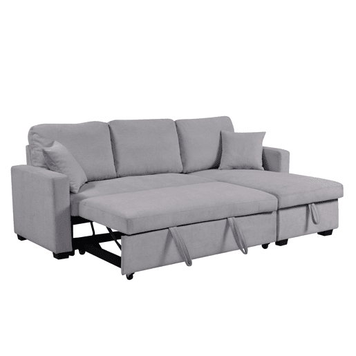 Chaise longue reversível com cama LUCY cor cinza escuro